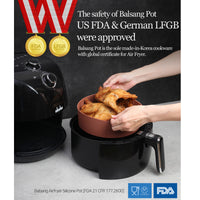 Thumbnail for Airfryer Reusable Silicone Pot Small Brown Nonstick Nontoxic