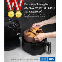 Thumbnail for Airfryer Reusable Silicone Pot Small Chocolate Nonstick Nontoxic