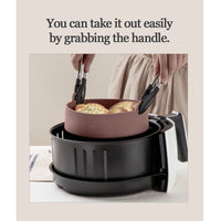 Thumbnail for Airfryer Reusable Silicone Pot Small Chocolate Nonstick Nontoxic