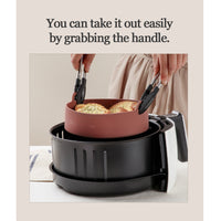 Thumbnail for Airfryer Reusable Silicone Pot Extra Large Brown Nonstick Nontoxic