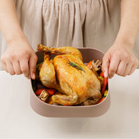 Thumbnail for Airfryer Reusable Silicone Pot Square Chocolate Nonstick Nontoxic