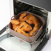 Thumbnail for Airfryer Reusable Silicone Pot Square Chocolate Nonstick Nontoxic