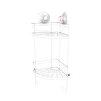 Thumbnail for Double Corner Shelf Removable Suction Small WHITE