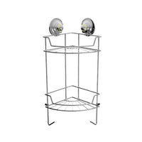 Thumbnail for Double Corner Shelf Removable Suction Small STAINLESS STEEL