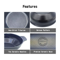 Thumbnail for KOMAN Shinewon Two Hands Wok 28cm Ceramic Non-stick Titanium - BLACK