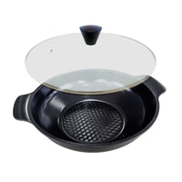 Thumbnail for KOMAN Shinewon Two Hands Wok 28cm Ceramic Non-stick Titanium + Glass Lid - BLACK