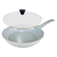 Thumbnail for KOMAN Shinewon Vinch IH Frypan Frying Pan 28cm Non-stick Induction Ceramic + Glass Lid GREY