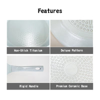 Thumbnail for KOMAN Shinewon Vinch IH Frypan Frying Pan 28cm Non-stick Induction Ceramic + Glass Lid GREY