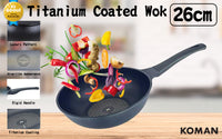 Thumbnail for KOMAN Non-Stick Titanium Coating Wok Pan 26cm
