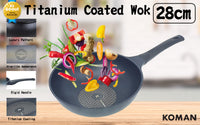 Thumbnail for KOMAN Non-Stick Titanium Coating Wok Pan 28cm