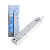 Thumbnail for Sansai Surge Protected Powerboard 4 Ways with 2xUSB Outlets