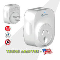 Thumbnail for Sansai Travel Adaptor 2 X USB - USA