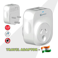 Thumbnail for 2X Sansai Travel Adaptor 2 X USB - India