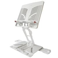 Thumbnail for Adjustable Laptop Stand Foldable Tablet Book PC Holder Desk WHITE