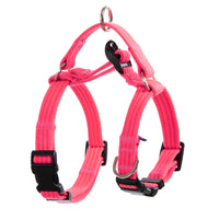 Thumbnail for Dog Double-Lined Straps Harness and Lead Set Leash Adjustable L NEON CAROL-PINK