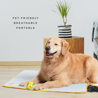 Thumbnail for Pet Dog Cooling Mat Non-Slip Travel Roll Up Cool Pad Bed Outdoor M BLUE