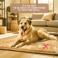 Thumbnail for Pet Dog Cooling Mat Non-Slip Travel Roll Up Cool Pad Bed Outdoor M BLUE