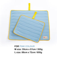 Thumbnail for Pet Dog Cooling Mat Non-Slip Travel Roll Up Cool Pad Bed Outdoor M BLUE