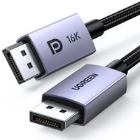 Thumbnail for UGREEN 15383 16K Displayport 2.1 Male to Male VESA Certified Cable 1M