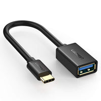 Thumbnail for UGREEN USB Type-C Male to USB 3.0 Type A Female OTG Cable - Black 15CM (30701)