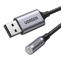 Thumbnail for UGREEN 30757 USB to 3.5mm Audio Jack Sound Card Adapter