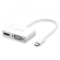 Thumbnail for UGREEN 30843 Type-C to HDMI VGA Converter White