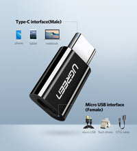 Thumbnail for UGREEN USB 3.1 Type-C to Micro USB Adapter - Black (30865)
