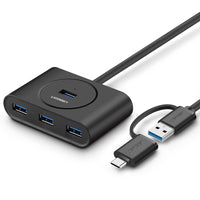Thumbnail for UGreen USB 3.0 Hub With Type C port Black 1M 40850