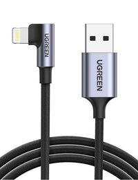 Thumbnail for UGREEN 60521 USB-A to 8-pin 90 Degree Angel Cable 1M