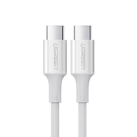Thumbnail for UGREEN 60552 USB-C 2.0 to TYPE-C Male to Male Data Cable 5A 2M White