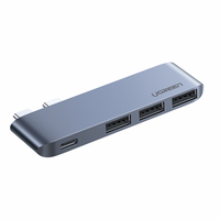 Thumbnail for UGREEN 60564 Dual USB-C to USB3.0x3 + USB-C Adaptor
