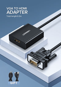 Thumbnail for UGREEN VGA to HDMI Converter BLACK 60814