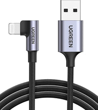Thumbnail for UGREEN 70733 USB-A to 8-pin iPhone Cable 90 Degree 2M