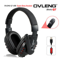 Thumbnail for OVLENG Q7 USB Computer Headphones with Mic and Volume Control