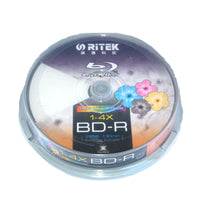 Thumbnail for Ritek Blu-Ray BD-R 2X 25GB 130Min White Top  Printable 10pcs