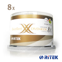 Thumbnail for Ritek Ridata DVD+R Double Layer 8x Whitetop Printable 50pcs