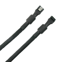 Thumbnail for Simplecom CA110L Premium SATA 3 HDD SSD Data Cable Sleeved with Ferrite Bead Lead Clip Angle