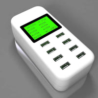 Thumbnail for 8 port USB Desktop Charger 5V/8A Multi Smart Fast Charging Station With LCD Display
