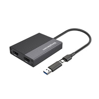 Thumbnail for Simplecom DA369 USB 3.0 or USB-C to Dual 4K HDMI 2.0 Display Adapter for 2x 4K@60Hz Extended Screens