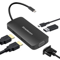 Thumbnail for Simplecom DA451 5-in-1 USB-C Multiport Adapter MST Hub with VGA and Dual HDMI