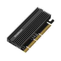 Thumbnail for Simplecom EC415B NVMe M.2 SSD to PCIe x4 x8 x16 Expansion Card with Aluminium Heat Sink Black