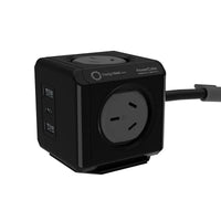 Thumbnail for Allocacoc PowerCube Extended 4 Outlets 2 USB-A + 1 USB-C PD 20W with Surge 1.5M Black (11407-AUEUAC)