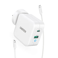 Thumbnail for CHOETECH PD8002 65W 2-Port PD GaN Tech USB-C Foldable Fast Charging Adapter