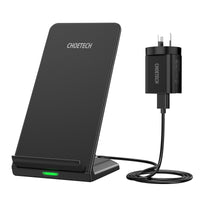 Thumbnail for CHOETECH T524S 10W/7.5W Fast Wireless Charging Stand with AC Adapter