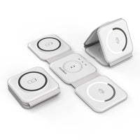 Thumbnail for CHOETECH T588-F-WH 3-in-1 Foldable Fast Wireless Charger for Phone/Watch/Earphone