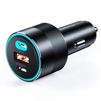 Thumbnail for CHOETECH TC0011 130W 3 Ports (Dual USB-C Port PD3.0 + USB-A Port) Fast Car Charger