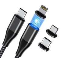Thumbnail for CHOETECH XCC-1034 60W C to C 1M Cable with 3 Replaceable Connecter