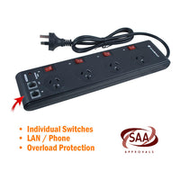 Thumbnail for 4 Way Powerboard with Individual Switches