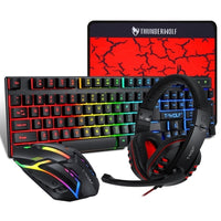 Thumbnail for T-Wolf TF800 RGB 4-pcs Gaming Keyboard/Mouse/Headphone/Mouse Pad Kit Set