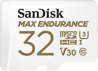 Thumbnail for Sandisk Max Endurance Microsdhc Card SQQVR 32G (15 000 HRS) UHS-I C10 U3 V30 100MB/S R 40MB/S W SD Adaptor SDSQQVR-032G-GN6IA